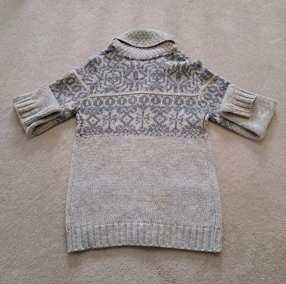 Triple Five Soul Cardigan Men's Medium Sweater Oatmeal Beige Grey Knit - Picture 10 of 13